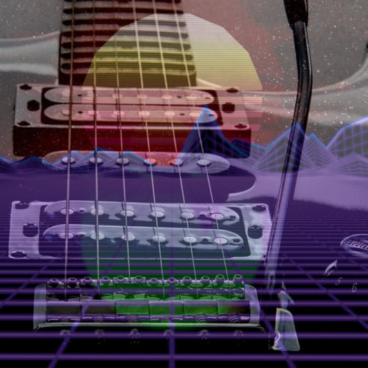 Synth Pop Retrowave Guitar Backing Track in Am